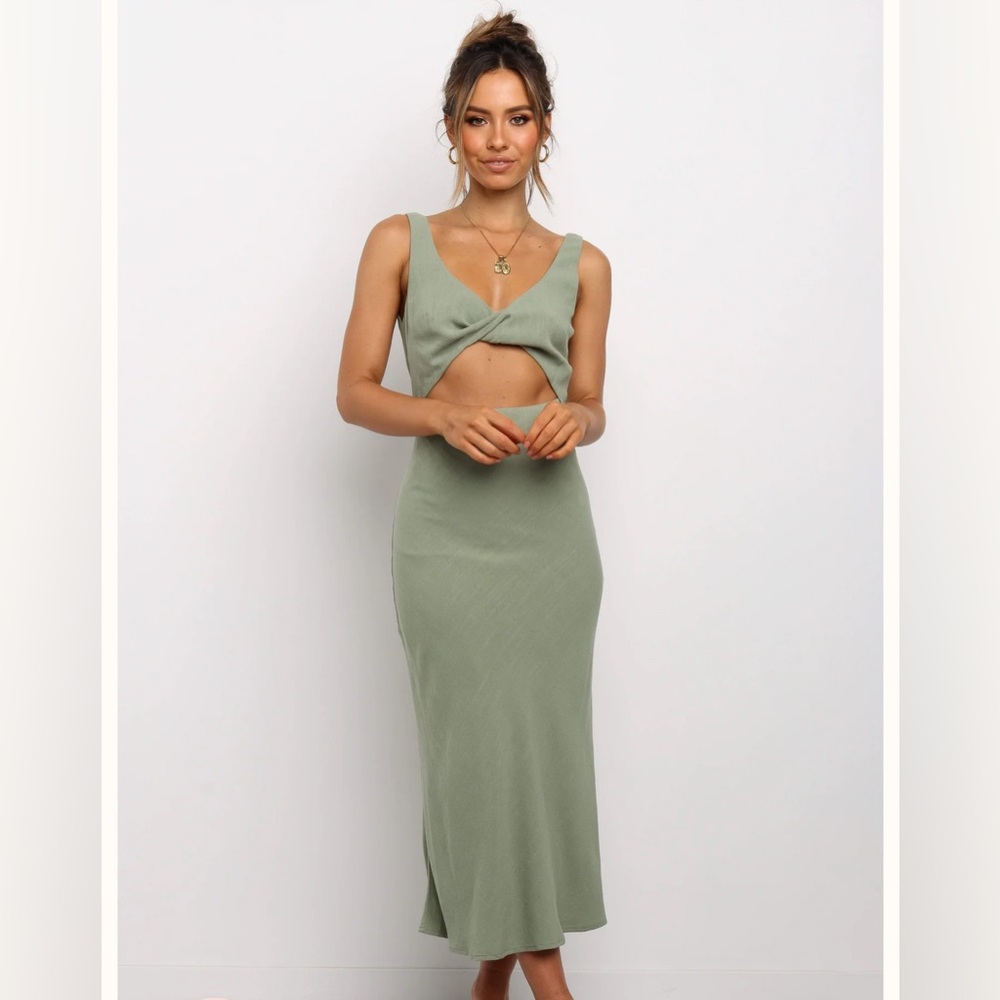 Petal & Pup Sage Green Cutout Dress NWT